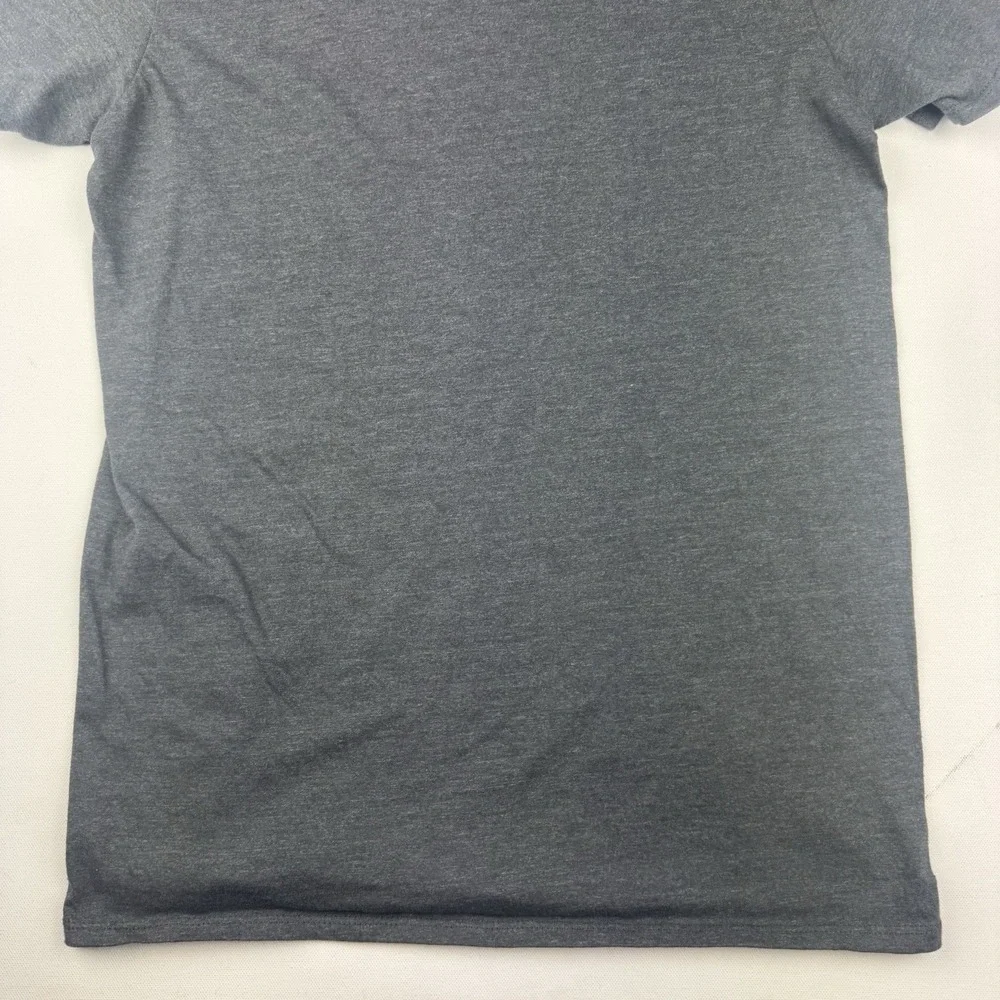 Calvin Klein Jeans Boys L 14 16 Gray V Neck T Shirt Embroidered CK Logo